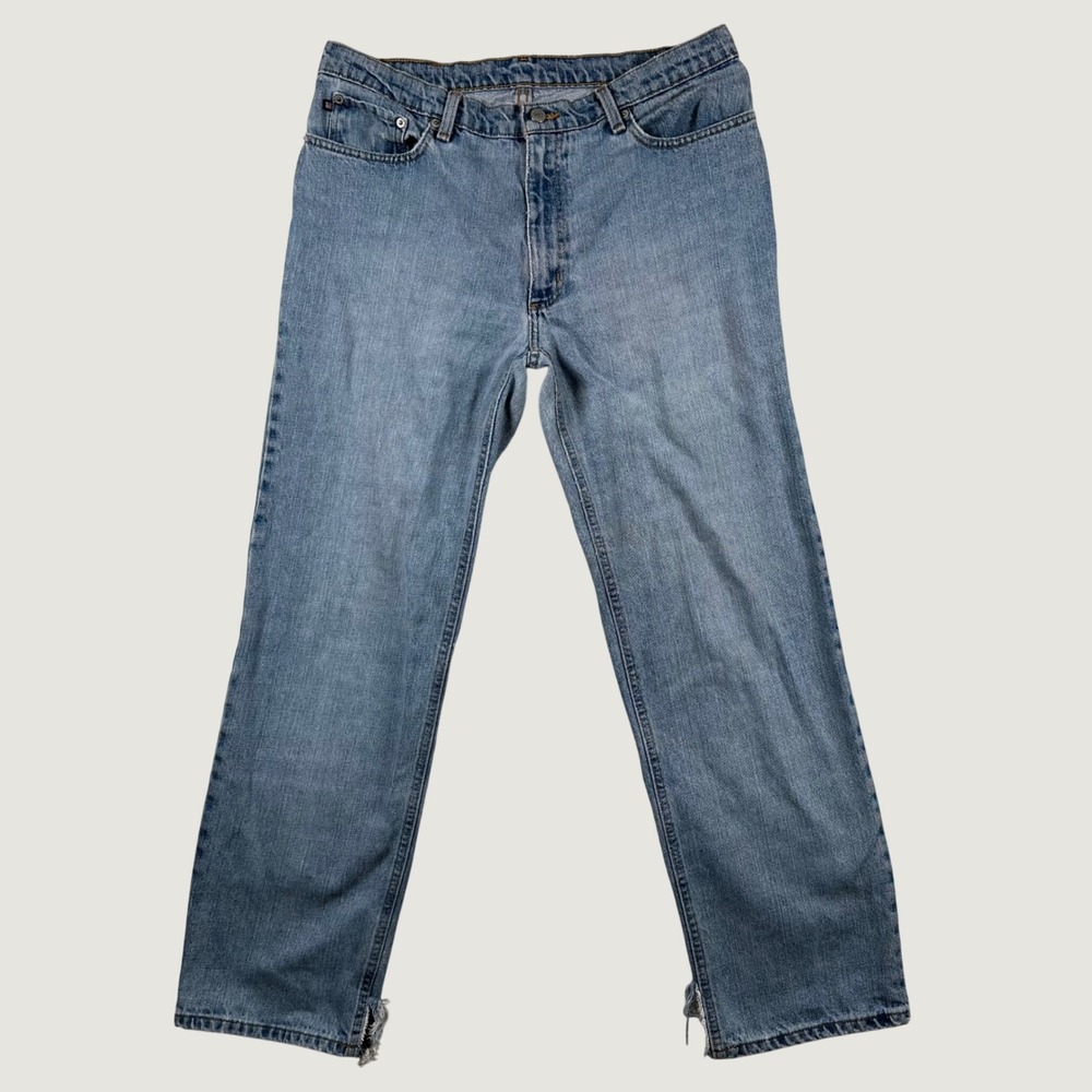Polo Jeans Co Ralph Lauren Straight Leg Denim Pants 12x31 Light Wash Blue Y2K